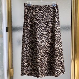 Leopard A-Line Midi Skirt | J.Crew Factory